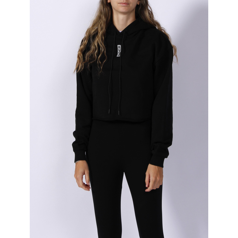 Sweat à capuche dephana cropped noir femme - Hugo