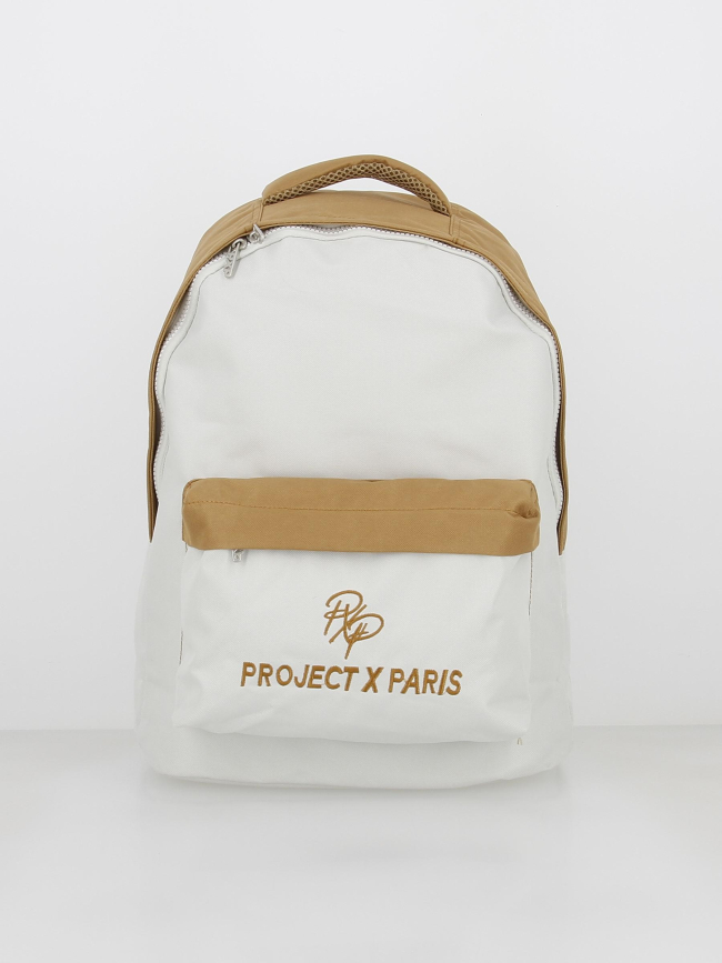 Sac à dos bicolore logo brodé marron - Project X Paris