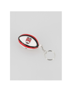 Porte-clés mini ballon rugby lyon rouge/blanc - Gilbert