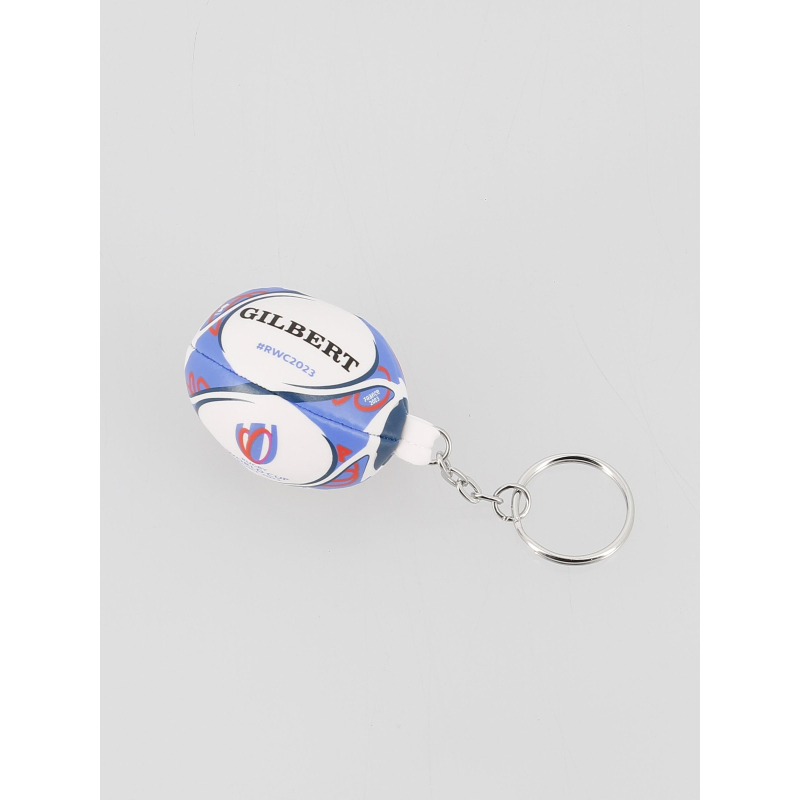 Porte-clés ballon de rugby rwc 2023 blanc bleu - Gilbert