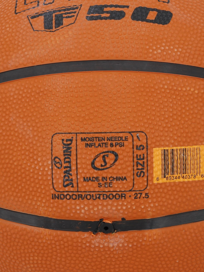 Ballon de basketball layup 50 t6 rubber orange - Spalding