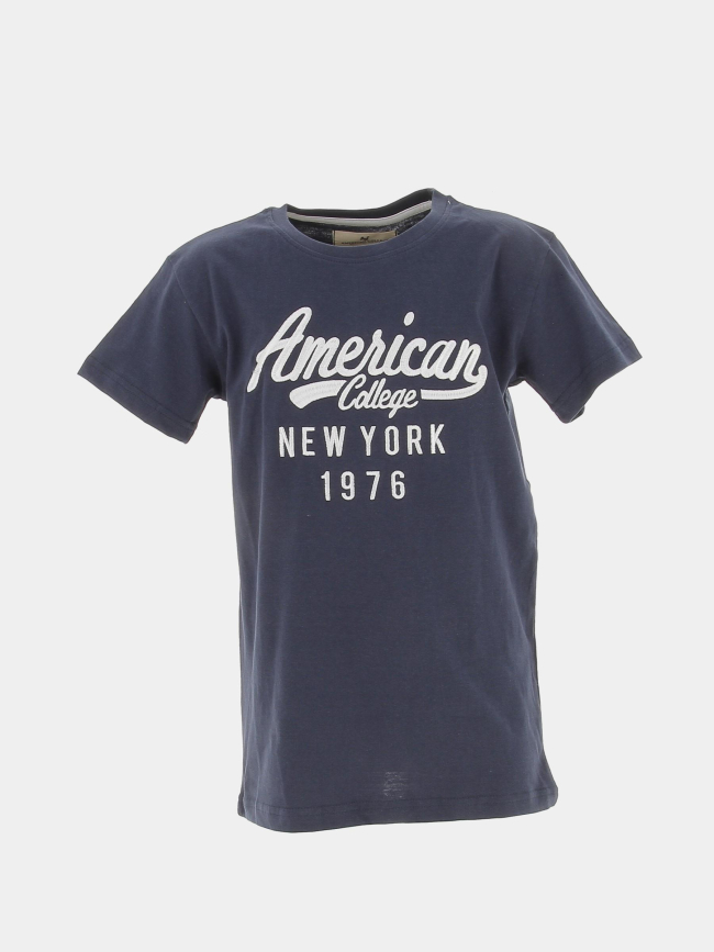 T-shirt new nork 1976 bleu enfant - American College