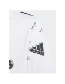 T-shirt bluv dessin blanc fille - Adidas
