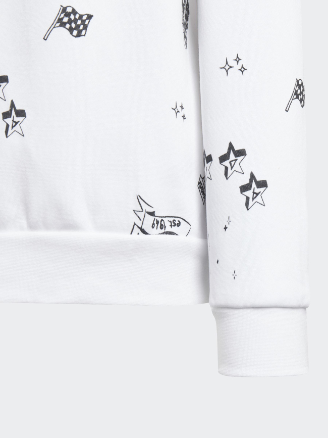 Sweat bluv dessin blanc fille - Adidas