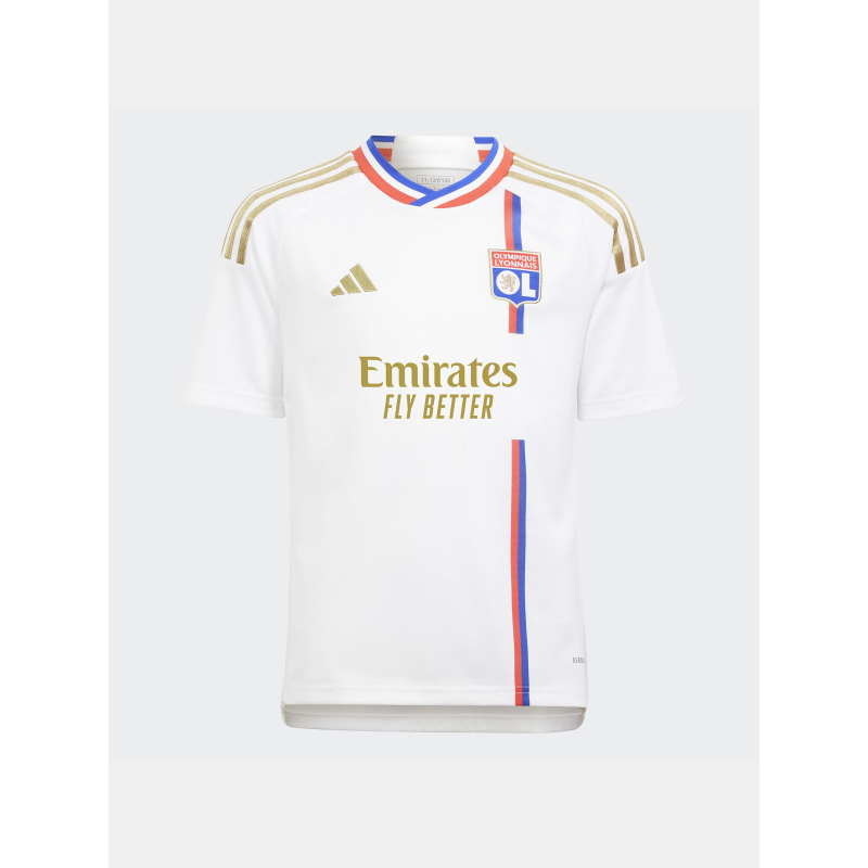 Maillot de football OL domicile blanc enfant - Adidas