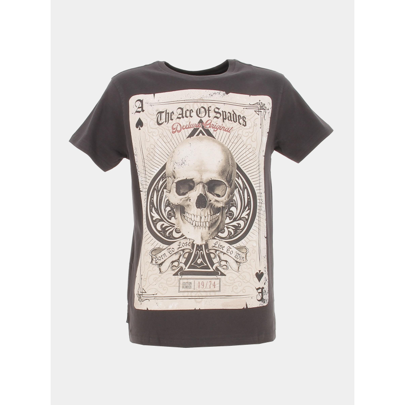 T-shirt ace of spades motif squelette noir homme - Deeluxe