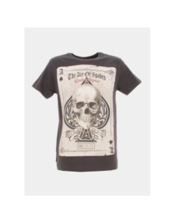 T-shirt ace of spades motif squelette noir homme - Deeluxe