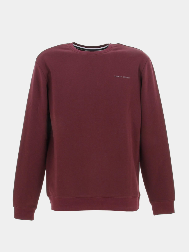 Sweat snark uni bordeaux homme - Teddy Smith