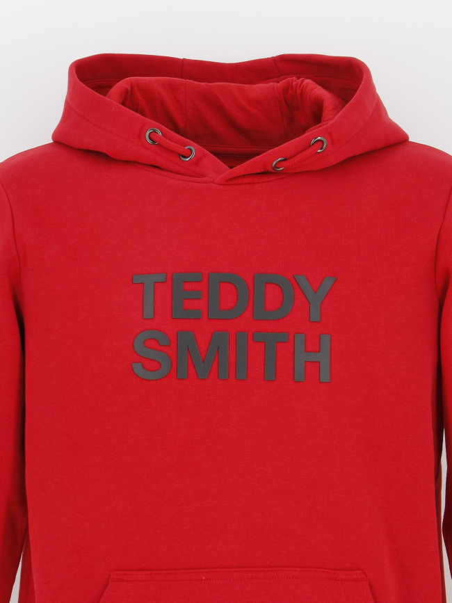Sweat à capuche siclass rouge garçon - Teddy Smith