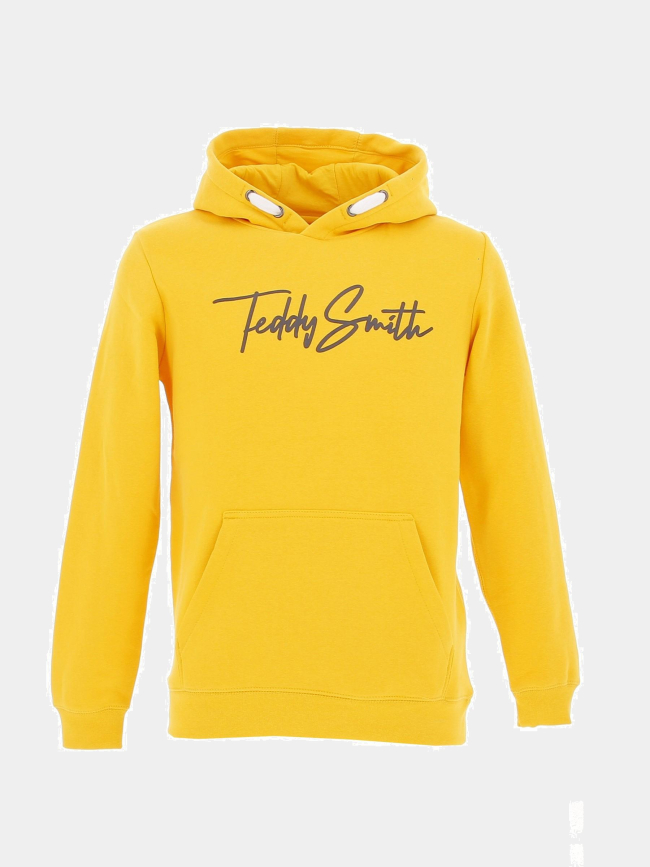 Sweat capuche sevan signature jaune garçon - Teddy Smith