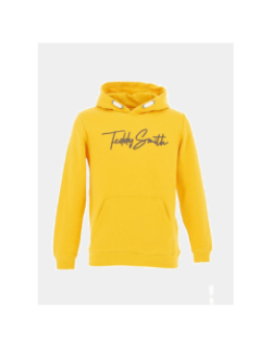 Sweat capuche sevan signature jaune garçon - Teddy Smith