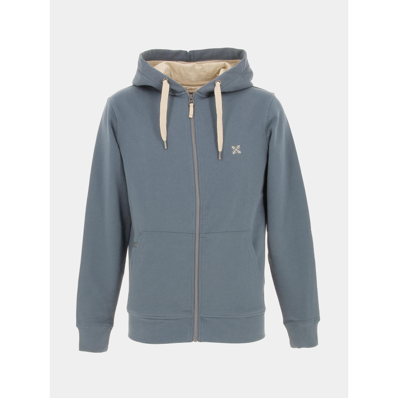 Sweat à capuche zippé bleu homme - Oxbow