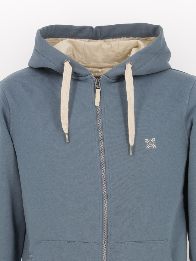 Sweat à capuche zippé bleu homme - Oxbow