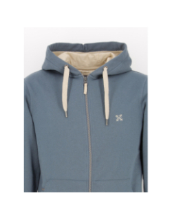 Sweat à capuche zippé bleu homme - Oxbow