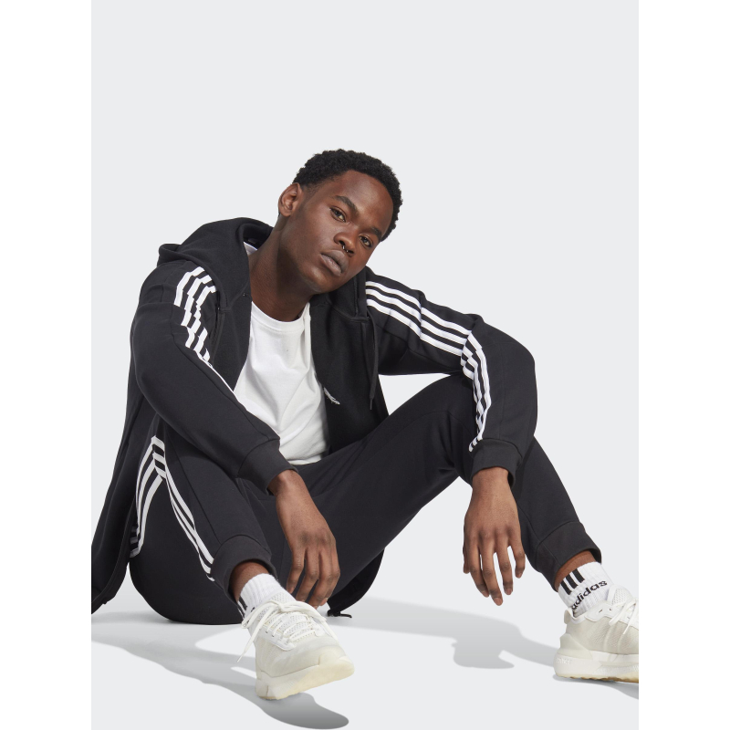Sweat 3s fl basique logo brodé noir homme - Adidas