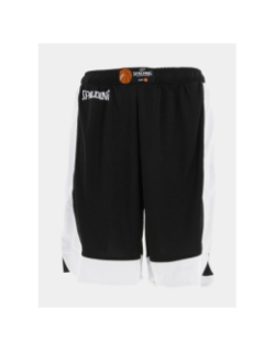 Short de basketball hustle blanc noir - Spalding