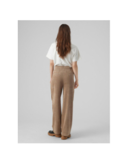 Pantalon wide velours corduroy marron femme - Vero Moda