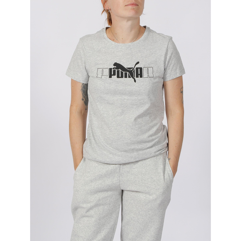 T-shirt essential tee gris femme - Puma