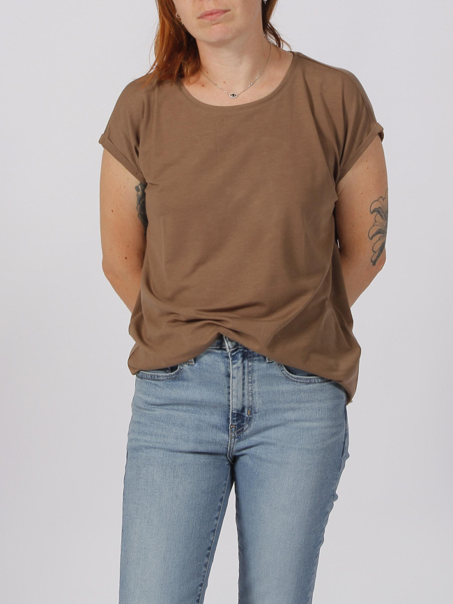 T-shirt mava uni marron femme - Vero Moda
