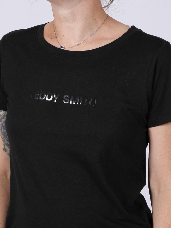 T-shirt new ticia noir femme - Teddy Smith