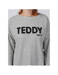 Sweat jennifer marinière blanc enfant - Teddy Smith