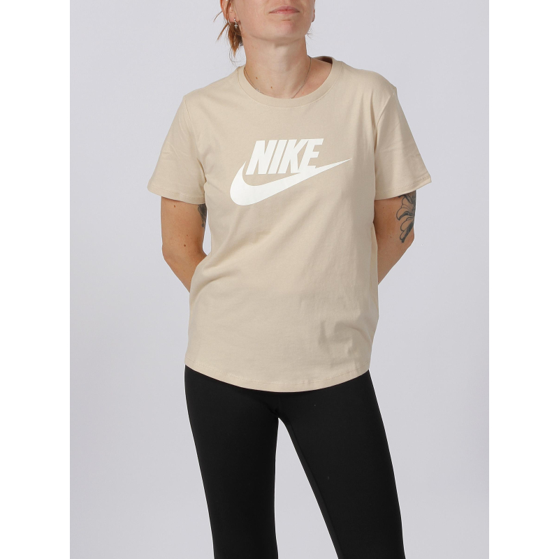 T-shirt sportswear essential icon futura beige femme - Nike