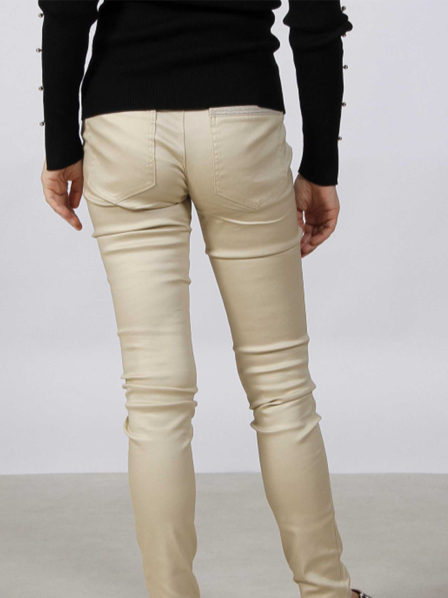 Pantalon slim palona beige femme - Morgan