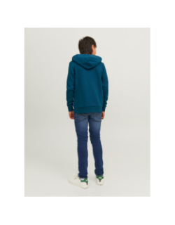 Sweat à capuche corp logo bleu garçon - Jack & Jones