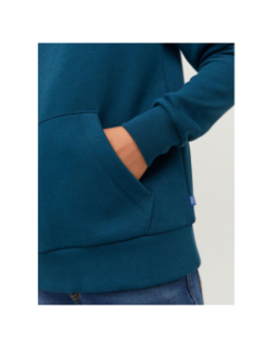 Sweat à capuche corp logo bleu garçon - Jack & Jones