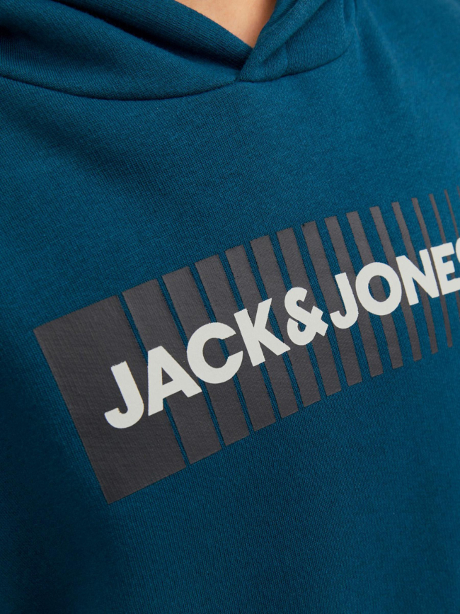 Sweat à capuche corp logo bleu garçon - Jack & Jones