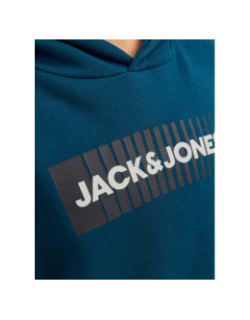 Sweat à capuche corp logo bleu garçon - Jack & Jones