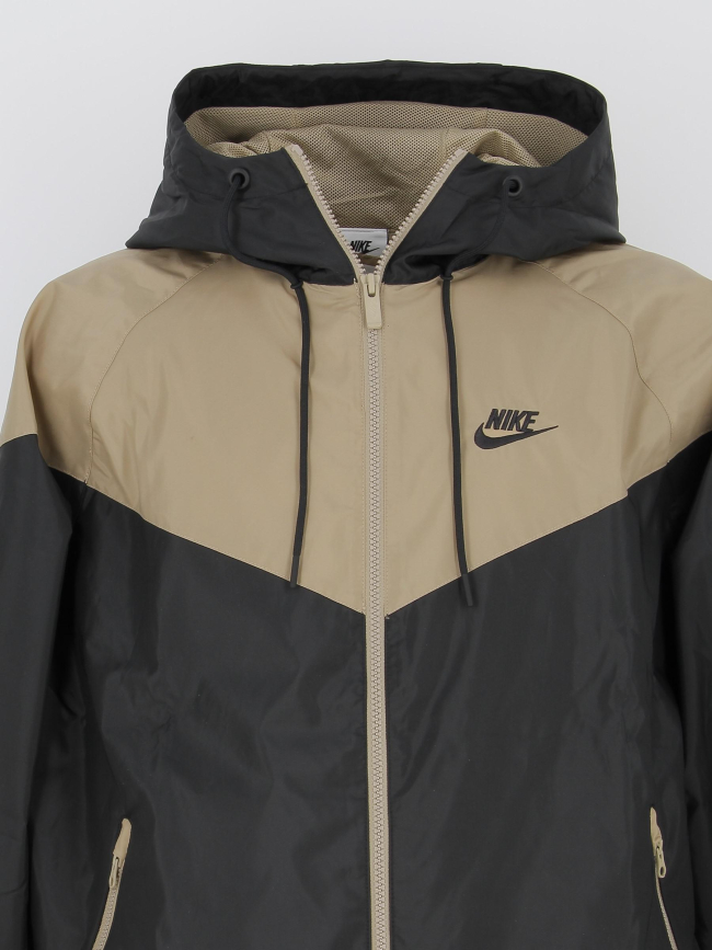 Veste sportswear windrunner kaki noir homme - Nike