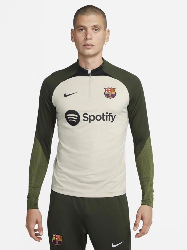 Sweat de football fc barcelone beige homme - Nike