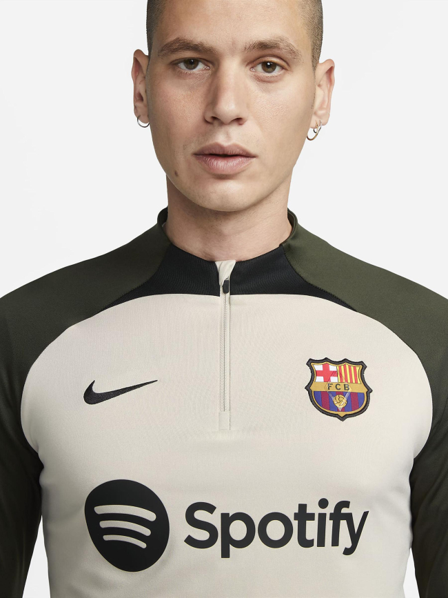 Sweat de football fc barcelone beige homme - Nike