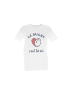 T-shirt le rugby c'est la vie blanc homme - Monsieur T-shirt