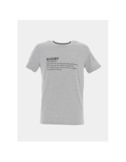 T-shirt definition rugby gris homme - Monsieur T-shirt