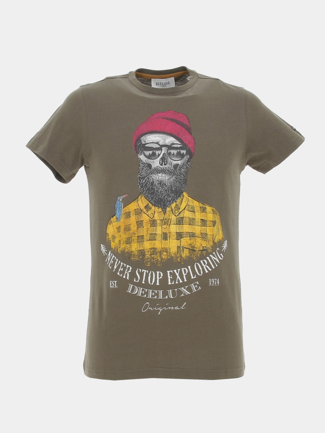 T-shirt tellson kaki homme - Deeluxe