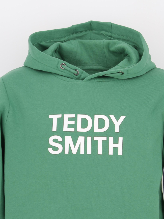 Sweat à capuche siclass vert garçon - Teddy Smith