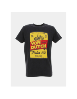 T-shirt motor oil vintage noir homme - Von Dutch