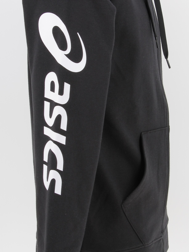 Sweat à capuche zippé big logo noir homme - Asics