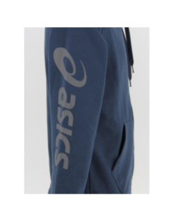 Sweat à capuche zippé big logo bleu homme - Asics