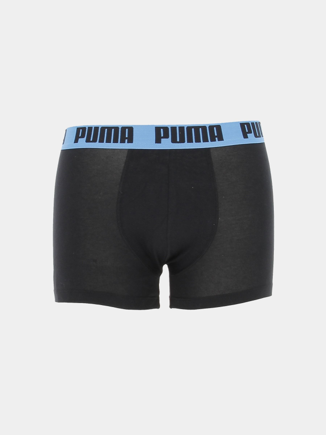 Pack 2 boxers basic bleu noir homme - Puma