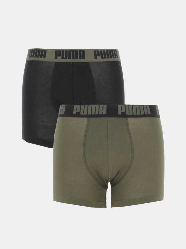 Pack 2 boxers basic noir / kaki homme - Puma