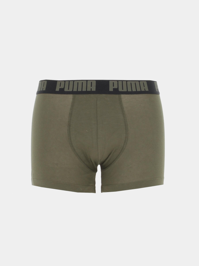 Pack 2 boxers basic noir / kaki homme - Puma