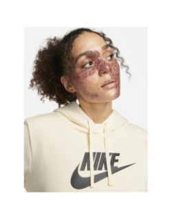 Sweat à capuche nsw club fleece écru femme - Nike