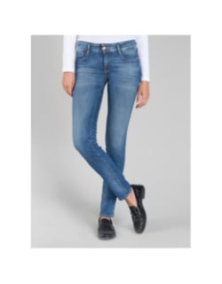 Jean taille mi-haute slim bleu femme - Le Temps Des Cerises