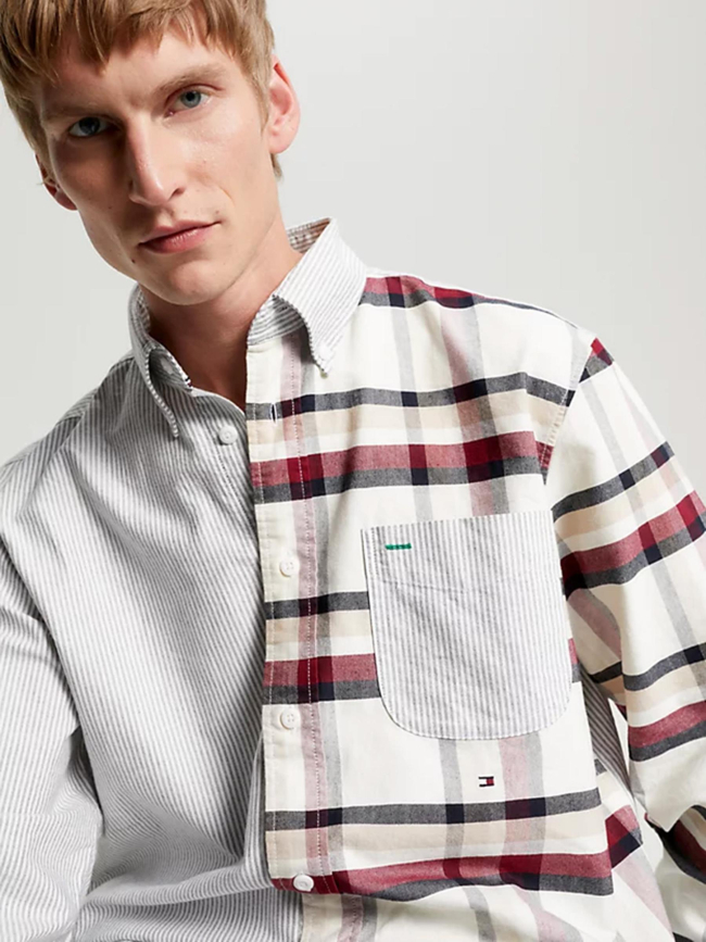 Chemise à rayures et carreaux global homme - Tommy Hilfiger