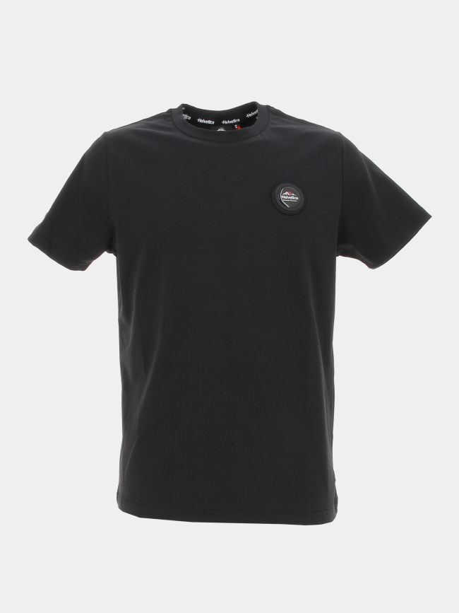 T-shirt ajaccio logo badge noir homme - Helvetica