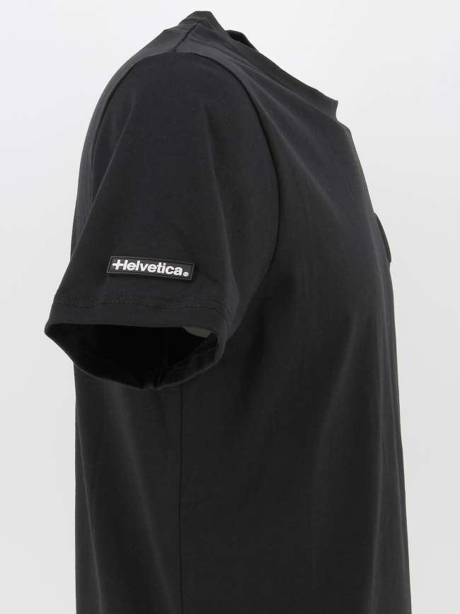 T-shirt ajaccio logo badge noir homme - Helvetica