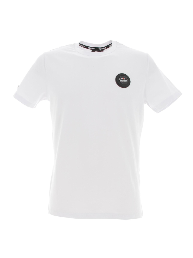 T-shirt ajaccio logo badge blanc homme - Helvetica